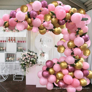 Pink Balloon Garland Arch Kit Metallic Balloons for Baby Shower Wedding Birthday Party Decorations